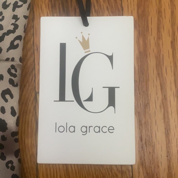 Cheetah print dress, satin, silver/gold shade - Picture 2 of 3